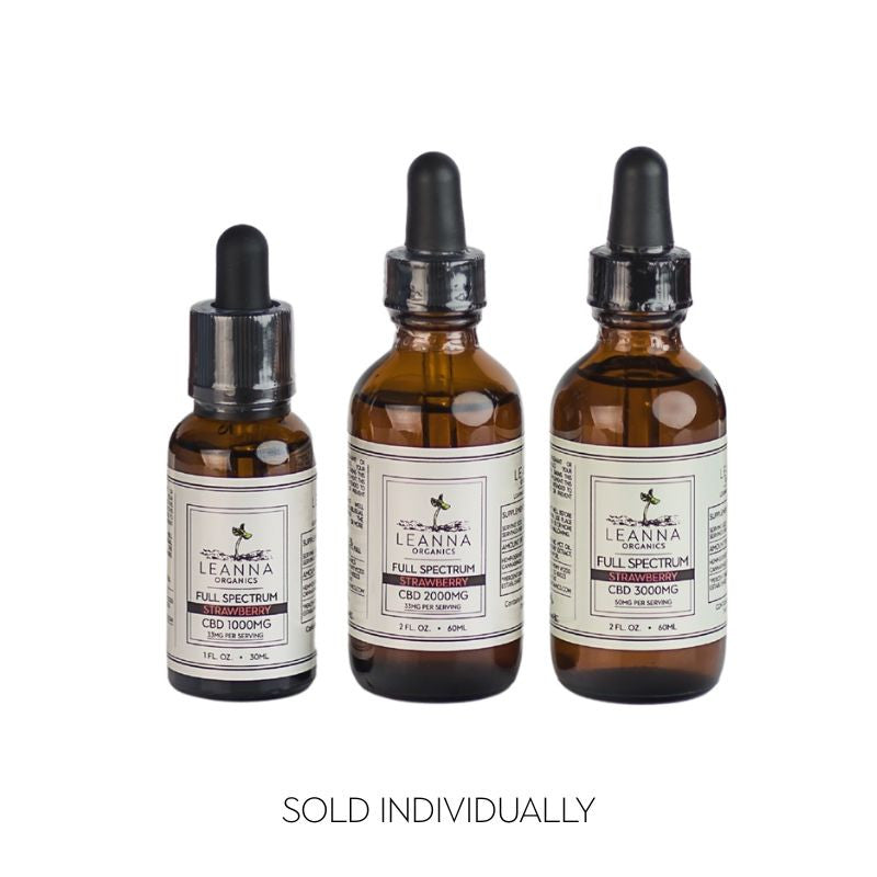 Leanna Organics strawberry full-spectrum CBD oil