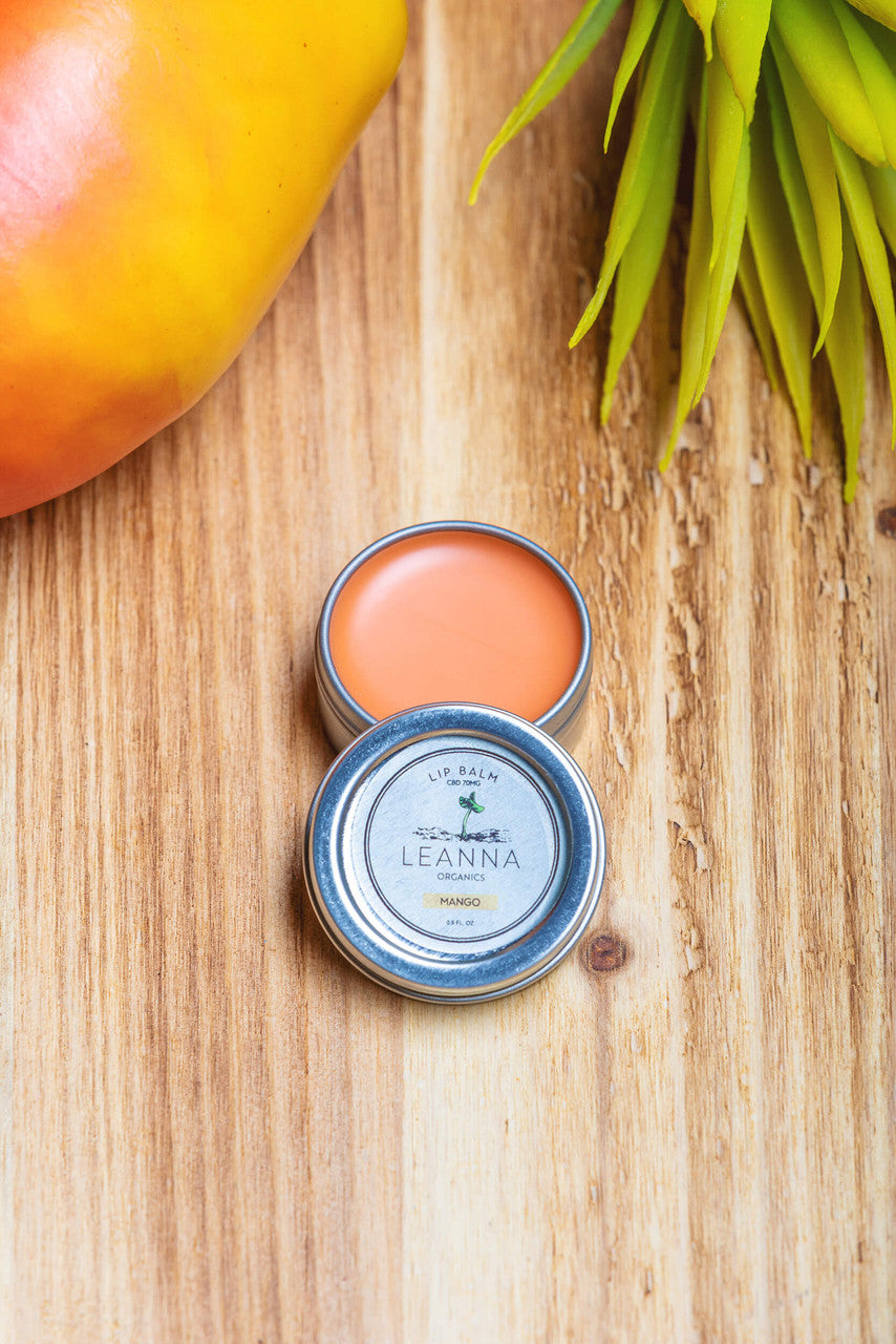 Leanna Organics CBD lip balm mango