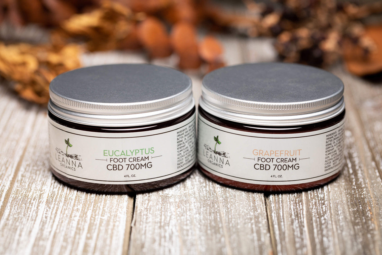 Leanna Organics CBD foot cream group