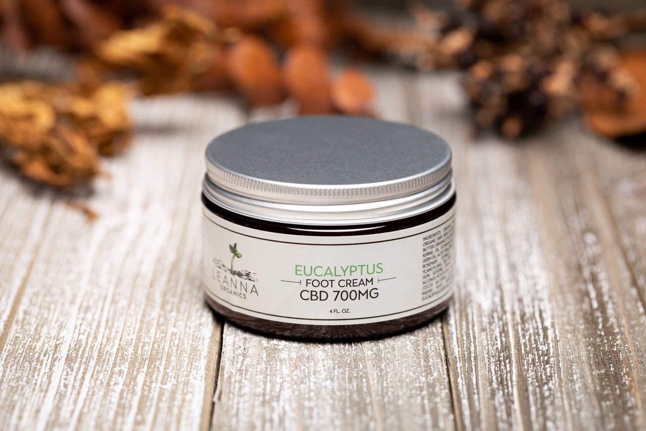 Leanna Organics CBD foot cream lifestyle 1