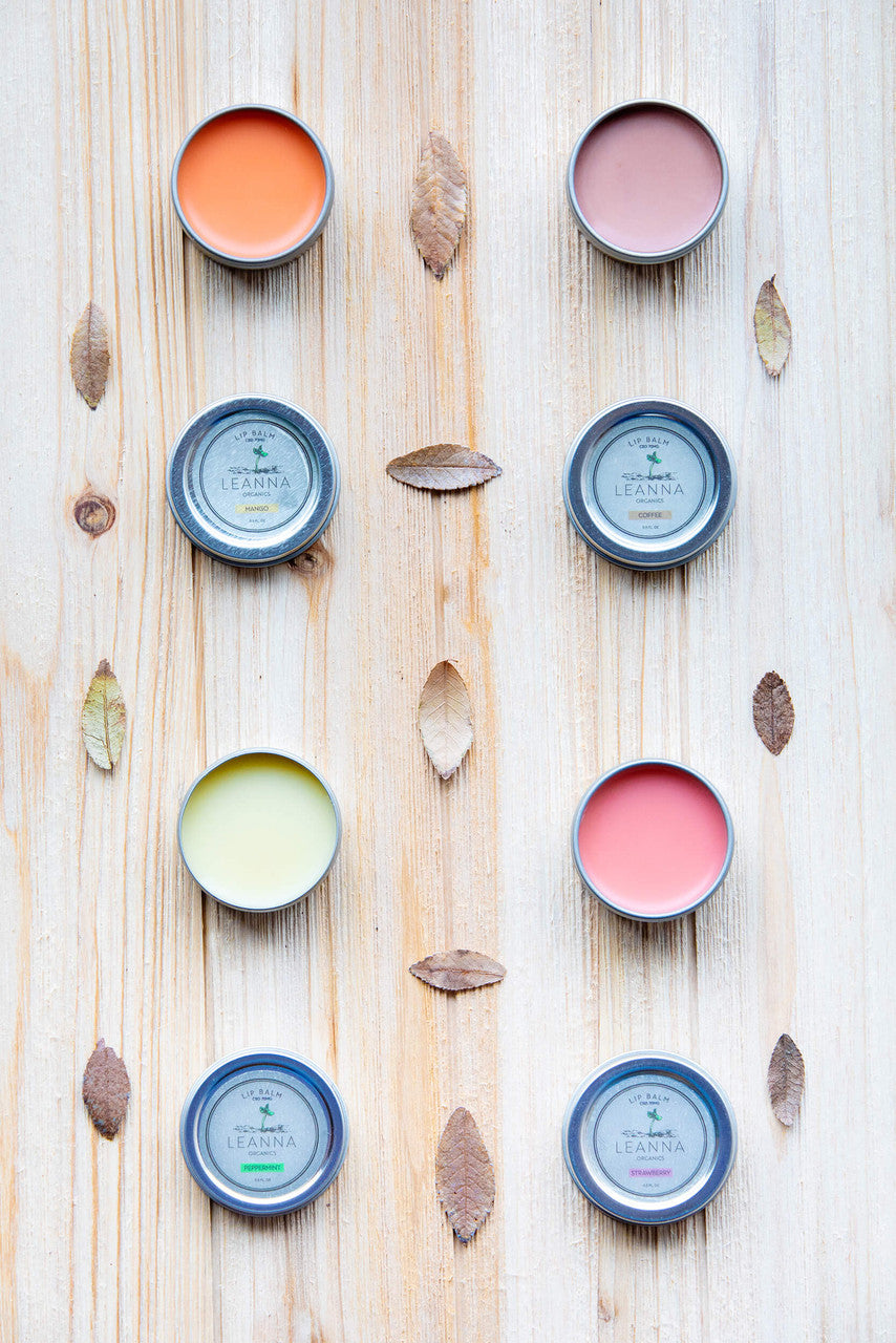 Leanna Organics CBD lip balm group